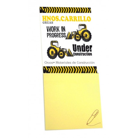 TARJETA MAGNETICA CON TACO DE NOTAS ADHESIVAS