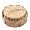 SET DE POSAVASOS DE MADERA "JANAKI"