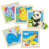 SET DE 5 PUZZLES EN MADERA NATURAL "JUNIOR"
