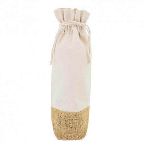 BOLSA VINO DE ALGODON Y JUTE NATURAL VILA