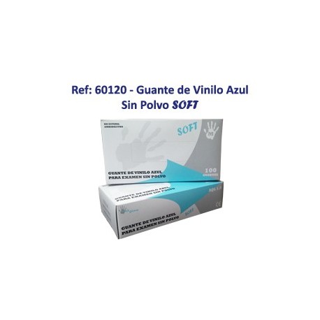 Guante Vinilo Azul Soft sin empolvar