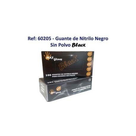 Guante Nitrilo Negro sin empolvar