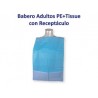 Paquete 100 Babero Adultos PE+Tissue Con Receptáculo