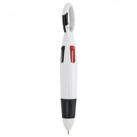 BOLIGRAFO 4 COLORES CON MOSQUETON