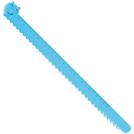 REGLA FLEXIBLE GUSANITO AZUL