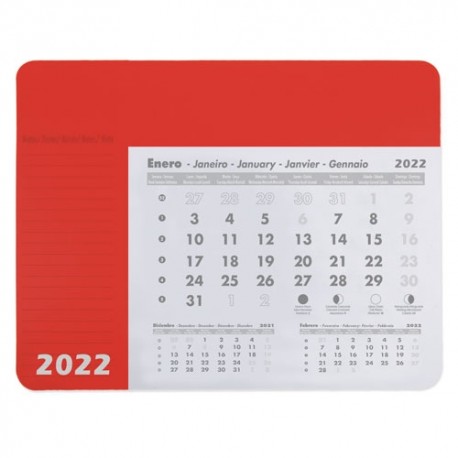 ALFOMBRILLA CALENDARIO ROJO
