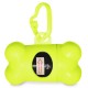 PORTABOLSAS FORMA HUESO AMARILLO FLUOR