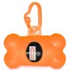 PORTABOLSAS FORMA HUESO NARANJA FLUOR