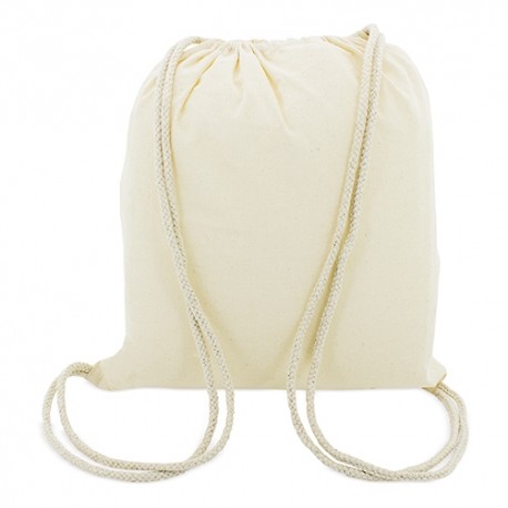 BOLSA MOCHILA CRUDO ALGODON