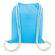 BOLSA MOCHILA TURQUESA ALGODON