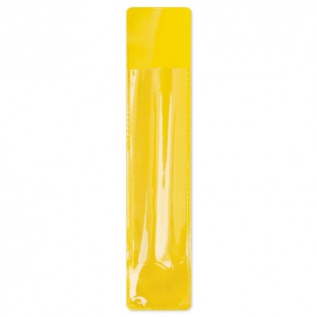 FUNDA BOLIGRAFO PVC AMARILLO