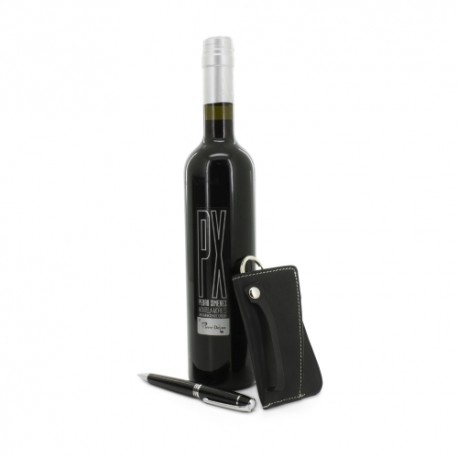 ESTUCHE VINO CON PORTALLAVES YBOLIGRAFO