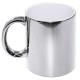 MUG CERAMICA METALIZADA PLATA