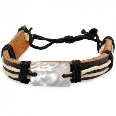 PULSERA PIEL NACAR