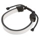 PULSERA POLIPIEL AJUSTABLE BLANCA