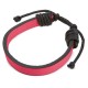 PULSERA POLIPIEL AJUSTABLE FUCSIA