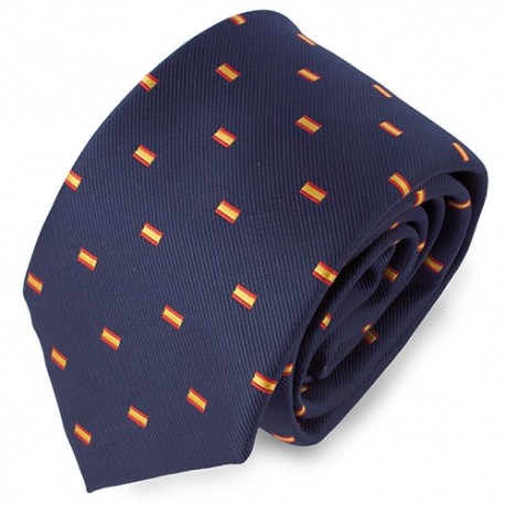 CORBATA BANDERA ESPANA MARINO