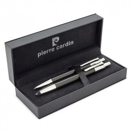 SET BOLIGRAFO Y PORTAMINAS TOUCH CARBON FIBER PIERRE CARDIN