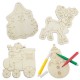 SET PIEZAS MADERA HAPPY CHRISTMAS 4 PCS