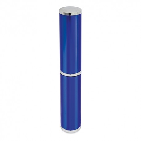 ESTUCHE BOLIGRAFO AZUL PLATA