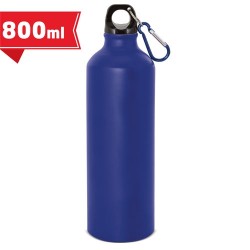 BOTELLA DE ALUMINIO ACABADO MATE CON MOSQUETON 800 ml