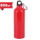 BOTELLA DE ALUMINIO ACABADO BRILO CON MOSQUETON 800 ml